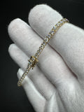 7.5” 14k Yellow Gold 5ctw Lab Diamond Tennis Bracelet 9.4g