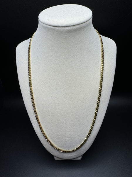 22” 14k Yellow Gold Cuban 4mm 27.4g