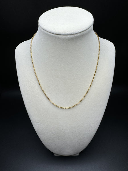 16” 18k Yellow Gold Anchor Chain 2mm 5.32g
