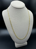 24” 14k Yellow Gold Figaro 3mm 4.6g