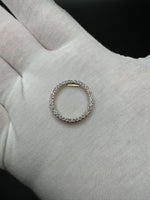 22mm 14k Yellow Gold 1/2ctw F VS/VVS Lab Diamond Circle Slide Pendant 2.0g