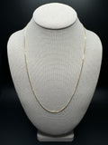 22" 14k Yellow Gold Box Chain 1mm 3.44g