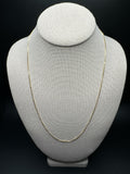 22" 14k Yellow Gold Box Chain 1mm 3.44g