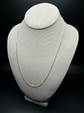 22" 14k Yellow Gold Box Chain 1mm 3.44g