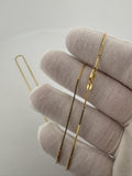 22" 14k Yellow Gold Box Chain 1mm 3.44g