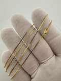 22" 14k Yellow Gold Box Chain 1mm 3.44g