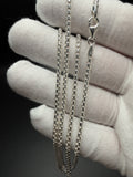 3mm .925 Sterling Silver Rounded Box Chain