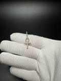 1.25" 10k Yellow Gold Ankh 1/2ctw Natural Diamond Pendant 5mm Bail 1.5g