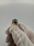 Size 7 14k Yellow Gold 10.3mm Tahitian Pearl Ring 5.3g