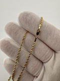 18” 14k Yellow Gold Rope 2mm 5.2g