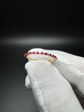 Size 7 10k Yellow Gold Natural Ruby Band 1.0g