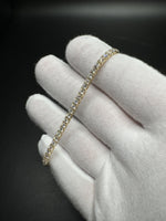 7.5” 14k Yellow Gold 5ctw Lab Diamond Tennis Bracelet 9.4g