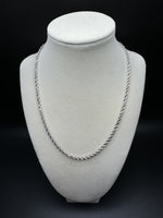 18” 10k White Gold Rope 3mm 4.6g