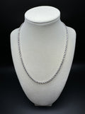 18” 10k White Gold Rope 3mm 4.6g