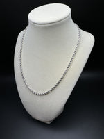 18” 10k White Gold Rope 3mm 4.6g