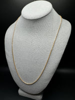 24” 14k Yellow Gold Prism Cut Franco 2mm 14.1g
