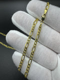 24” 14k Yellow Gold Figaro 3mm 4.6g