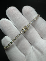 7.5” 14k Yellow Gold 5ctw Lab Diamond Tennis Bracelet 9.4g