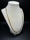 22” 14k Yellow Gold Cuban 4mm 27.4g