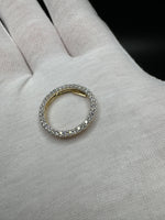 22mm 14k Yellow Gold 1/2ctw F VS/VVS Lab Diamond Circle Slide Pendant 2.0g