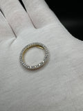 22mm 14k Yellow Gold 1/2ctw F VS/VVS Lab Diamond Circle Slide Pendant 2.0g