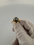 Size 7 14k Yellow Gold 10.3mm Tahitian Pearl Ring 5.3g