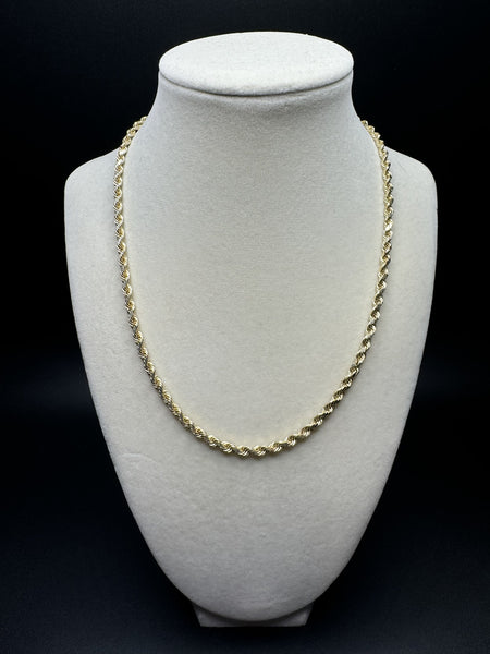 18” 10k Yellow Gold Rope 4mm 19.3g