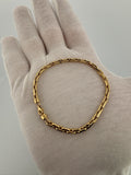 7.5” 14k Yellow Gold Herme$ Link 3.5mm 5.0g