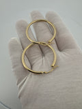 35mm x 2mm 14k Yellow Gold Hoops 3.33g
