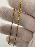16” 18k Yellow Gold Anchor Chain 2mm 5.32g