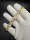 9" 10mm gold over silver moissanite Cuban bracelet, 7.75ctw D VVS1, 36.6g – Ott Family Jewelry (4)