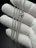 3mm .925 Sterling Silver Rounded Box Chain