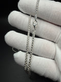 3mm .925 Sterling Silver Rounded Box Chain