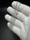 3mm .925 Sterling Silver Rounded Box Chain