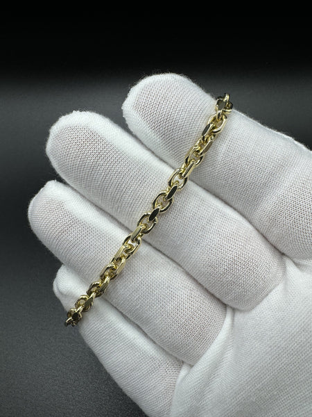 7.25” 14k Yellow Gold Herme$ Bracelet 4.5mm 13.0g