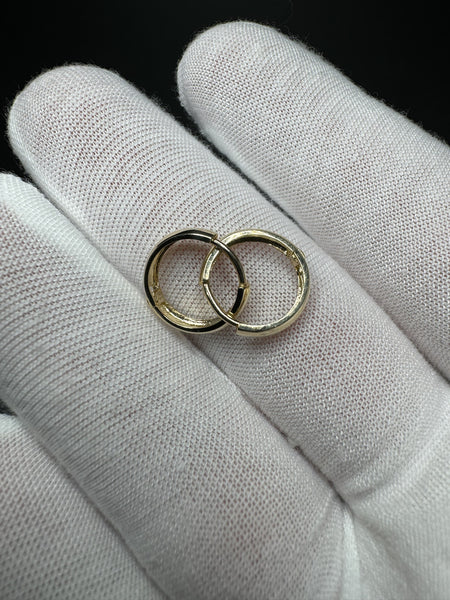 12mm 14k Yellow Gold Huggies 1.4g