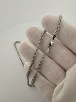18” 10k White Gold Rope 3mm 4.6g