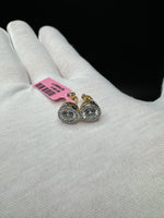 9mm 14k Yellow Gold 2ctw EF VS Lab Diamond Cluster Studs 3.5g