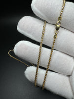 24” 14k Yellow Gold Prism Cut Franco 2mm 14.1g