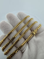 22” 14k Yellow Gold Cuban 4mm 27.4g
