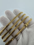 22” 14k Yellow Gold Cuban 4mm 27.4g