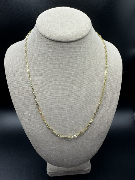 22” 14k Yellow Gold Mariner Link 3mm 4.6g