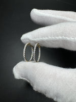 20mm Gold over Silver 1ctw VS/VVS Lab Diamond Inside Out Hoops 2.7g