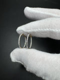 20mm Gold over Silver 1ctw VS/VVS Lab Diamond Inside Out Hoops 2.7g