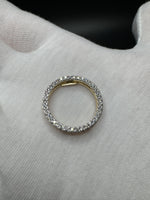 22mm 14k Yellow Gold 1/2ctw F VS/VVS Lab Diamond Circle Slide Pendant 2.0g