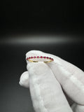 Size 7 10k Yellow Gold Natural Ruby Band 1.0g