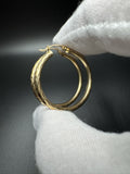 35mm 14k Yellow Gold Fancy Hoops 3.1g