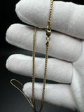 24” 14k Yellow Gold Prism Cut Franco 2mm 14.1g