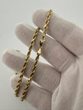 18” 10k Yellow Gold Rope 4mm 19.3g