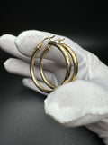 35mm 14k Yellow Gold Fancy Hoops 3.1g